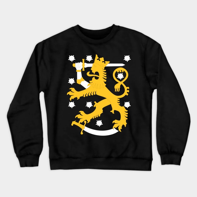 Finland Soumi Coat of Arms Lion Crewneck Sweatshirt by jutulen